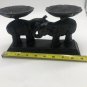 Lucky Elephant Cast Iron Heavy 2 Candle Holder 9&acirc;�� Long Detailed Nature
