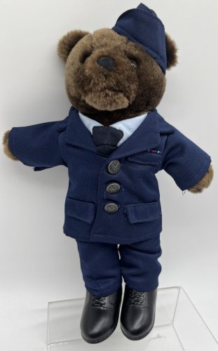 US Air Force (USAF) Male Officer Dress Uniform 10in Mini Teddy Bear