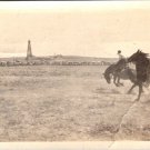 1940s Photo 3.5" x 2.5" Cowboys Bronco Horses Car Lineup Oil fields