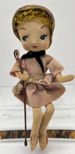 Nursery Rhyme Shelf Sitter Bo Peep Poseable 1960 Made In Japan 10&acirc;��