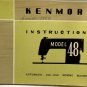 KENMORE SEW BY COLOR 1960 SEWING MACHINE ACCESSORIES & INSTRUCTION BOOK
