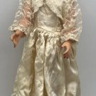 19” Vintage 1950’s Rubber Body BRIDE DOLL w/Satin Bridal Gown