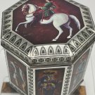 Vintage Octagon Tin Can Container Made In West Germany 8 Sided SCARCE
