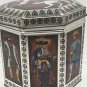 Vintage Octagon Tin Can Container Made In West Germany 8 Sided SCARCE