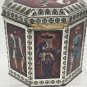 Vintage Octagon Tin Can Container Made In West Germany 8 Sided SCARCE