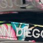 San Diego Black Tropical Floral Adjustable Hat Cap Embroidered