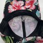 San Diego Black Tropical Floral Adjustable Hat Cap Embroidered
