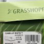 Womens Sz 8 white Canvas Grasshopper Wedge Shoes Chamille