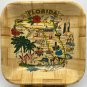 Florida Bamboo Pattern Souvenir Serving Tray Platter 11&acirc;�� x 11&acirc;�� Tropical Tiki Bar