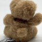 Russ Berrie Mini Bear Plush Burgundy Red Gold Trim Bow 4&acirc;��