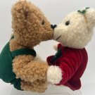 Hallmark Mistletoe Holiday Christmas Bear Set Magnetic Nose Plush Kissing Bears