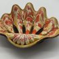 Treasure Craft Clam Shell Ashtray Dish No. 6 Orange Swirl Sea Shell Trinket