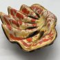 Treasure Craft Clam Shell Ashtray Dish No. 6 Orange Swirl Sea Shell Trinket