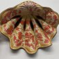 Treasure Craft Clam Shell Ashtray Dish No. 6 Orange Swirl Sea Shell Trinket