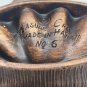 Treasure Craft Clam Shell Ashtray Dish No. 6 Orange Swirl Sea Shell Trinket