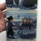 Coasters Set Of 6 Delft Holland Dutch Children Cork Back Agro New 4”