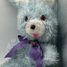 Rare A&L Novelty 17” Blue & White Easter Scruffy Bunny Rabbit Plush CUTE