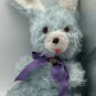 Rare A&L Novelty 17â Blue & White Easter Scruffy Bunny Rabbit Plush CUTE