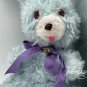Rare A&L Novelty 17â Blue & White Easter Scruffy Bunny Rabbit Plush CUTE