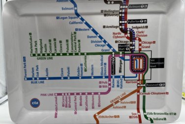 Chicago Melamine Tray 15 &acirc;�� Train Subway Mesh SCARCE CTA Official