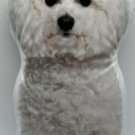 LiLiPi Dog-Shaped Accent Pillow Bichon Frise 19” Double Sided