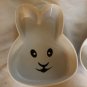 IQ Accessories Melamine Bunny Rabbit Dishes Candy Treat Bowls set of 2