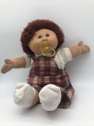 Cabbage Patch Curly Red Hair Boy Original Appalachian Art Green Signed *