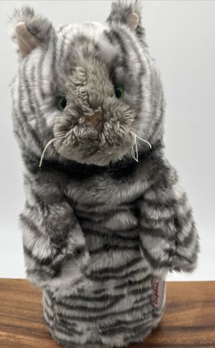 Daphne Gray Grey Striped Tiger Cat Green Eyes 15&acirc;�� Hand Puppet Golf Club Cover