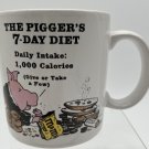 The Joy of Pigging Out The Pigger’s 7 Day Diet Mug Vintage Applause 1986