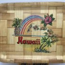 Hawaii Bamboo Pattern Souvenir Serving Tray Platter 16”x 12 Tropical Tiki Bar