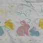Riegel Baby Flannel Receiving Blanket 1970s Pastel Bunny Rabbits 30â x 40â