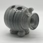 Handmade Art Pottery Grey Gray Pig Toothbrush Holder Signed Barb