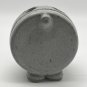 Handmade Art Pottery Grey Gray Pig Toothbrush Holder Signed Barb