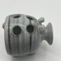 Handmade Art Pottery Grey Gray Pig Toothbrush Holder Signed Barb