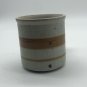 Vintage Clay In Mind Pottery Coffee Cup Mug Hand Thrown Beige Tan Round Handle