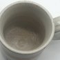 Vintage Clay In Mind Pottery Coffee Cup Mug Hand Thrown Beige Tan Round Handle
