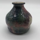 Handmade Multicolor Ceramic Pottery Stoneware Handmade Signed Vase 4”