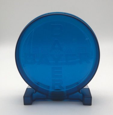 Bayer Aspirin 6.5" Promotional Plastic Blue Figure Bank