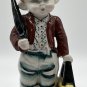 Handmade Ceramic Bisque Pouty Boy Suitcase Umbrella Hand Painted Japan 9&acirc;��