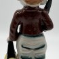 Handmade Ceramic Bisque Pouty Boy Suitcase Umbrella Hand Painted Japan 9&acirc;��