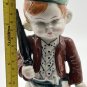 Handmade Ceramic Bisque Pouty Boy Suitcase Umbrella Hand Painted Japan 9&acirc;��