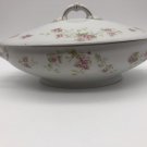 Oval Vegetable Casserole Covered Dish Austria D28 MZ Pink Roses Floral