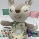 Mary Meyer Taggies Flora Fawn Rattle Lovey Plush Stuffed Animal Sensory Baby Toy