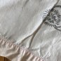 Tablecloth DEER BUNNIES WOODLAND VINTAGE HAND EMB TABLECLOTH TOP SHEET 62&acirc;��x38&acirc;��