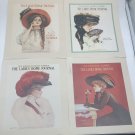 Vintage Lot of 4 The Ladies Home Journal 1983 Art Print Posters