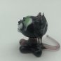 Handmade Blown Glass Art Animal Small Purple LION Figurine with Green Eyes