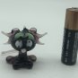 Handmade Blown Glass Art Animal Small Purple LION Figurine with Green Eyes