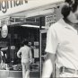 B&W Photo 70s City Street Drug Store Man Leisure Suit Eating 5&acirc;�� x 3.5&acirc;��