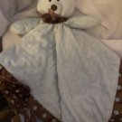 First & Main Bear Blue & Brown Lovey Security Blanket Plush BABY