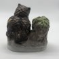 HOMCO Horned Owl Momma and 2 Babies 4" Tall